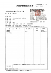 水質検査表